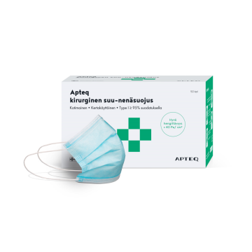 Apteq kirurginen suu-nenäsuojus 50 kpl