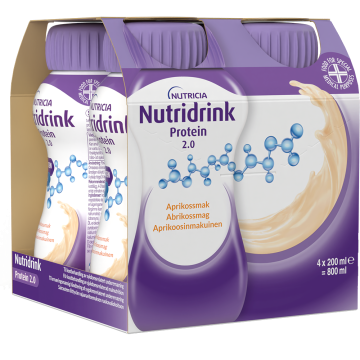Nutridrink Protein 2.0 aprikoosi 4X200 ml