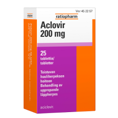ACLOVIR tabletti 200 mg 25 fol