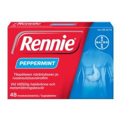 RENNIE PEPPERMINT imeskelytabletti 48 fol