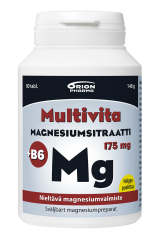 Multivita Magnesiumsitraatti + B6 175 mg nieltävä tabletti 80 kpl